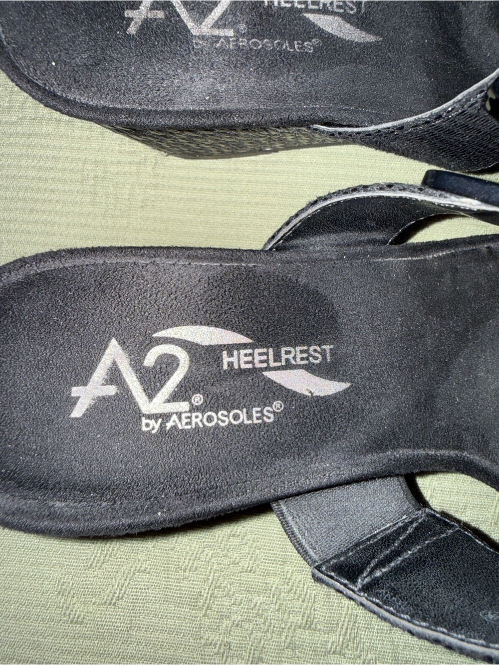 A2 By Aerosoles Black Textured Slide Mules - Picture 4 of 5